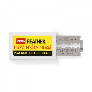 Feather Hi-Stainless, shaving blades for safety razor
